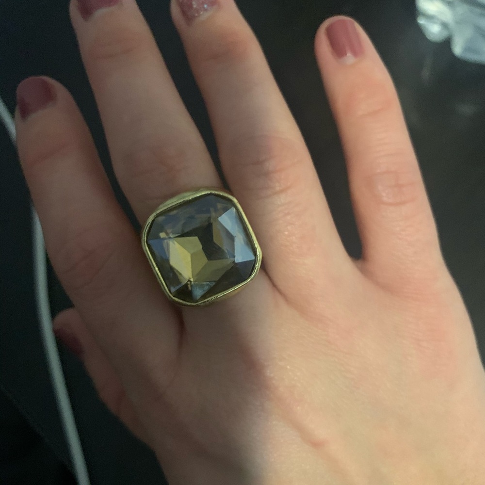 Gold ring with gemstone